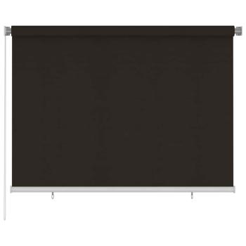 ARDEBO.de - Außenrollo 205 (B)x140 (H) cm Braun HDPE