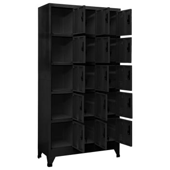 Schlie?fachschrank Schwarz 90x40x180 cm Stahl
