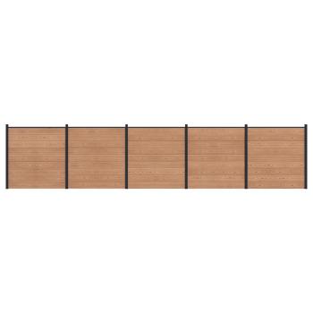 ARDEBO.de - Zaunelement 5 pcs WPC und Aluminium Braun