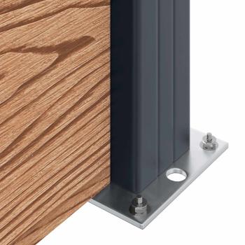 Zaunelement 9 pcs WPC und Aluminium Braun