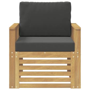 2 Stück Outdoor-Sofagarnitur Polyester Weiß und Anthrazit