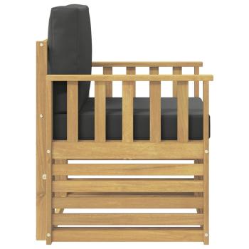 2 Stück Outdoor-Sofagarnitur Polyester Weiß und Anthrazit