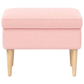 Hocker Rosa 55 x 35 x 41 cm Bouclé