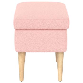 Hocker Rosa 55 x 35 x 41 cm Bouclé