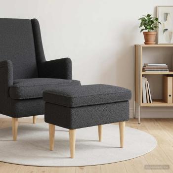 ARDEBO.de - Hocker Dunkelgrau 55 x 35 x 41 cm Boucl?