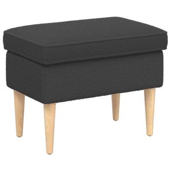 Hocker Dunkelgrau 55 x 35 x 41 cm Boucl?
