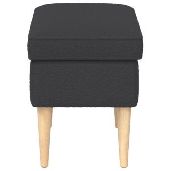 Hocker Dunkelgrau 55 x 35 x 41 cm Boucl?