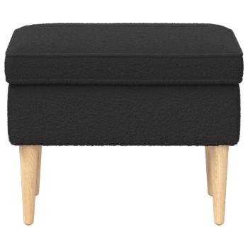 Hocker Schwarz 55 x 35 x 41 cm Boucl?