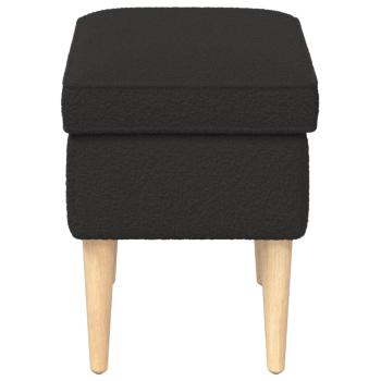 Hocker Schwarz 55 x 35 x 41 cm Boucl?