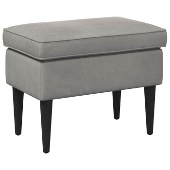 Hocker Hellgrau 55 x 35 x 41 cm Samt