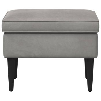 Hocker Hellgrau 55 x 35 x 41 cm Samt