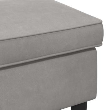 Hocker Hellgrau 55 x 35 x 41 cm Samt