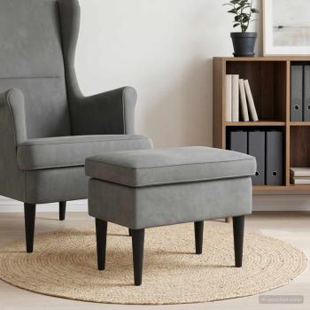 ARDEBO.de - Hocker Dunkelgrau 55 x 35 x 41 cm Samt