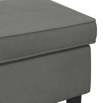 Hocker Dunkelgrau 55 x 35 x 41 cm Samt