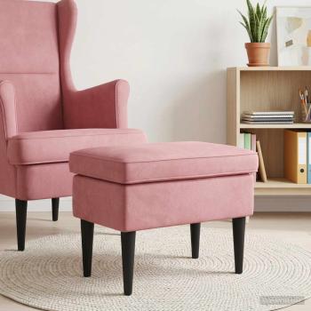 ARDEBO.de - Hocker Rosa 55 x 35 x 41 cm Samt