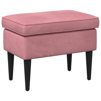Hocker Rosa 55 x 35 x 41 cm Samt