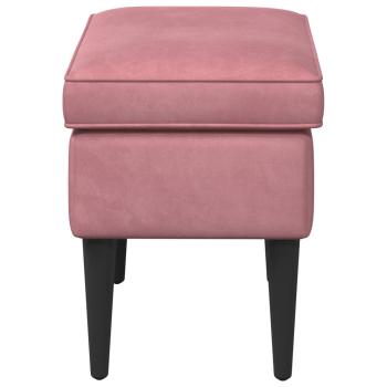 Hocker Rosa 55 x 35 x 41 cm Samt