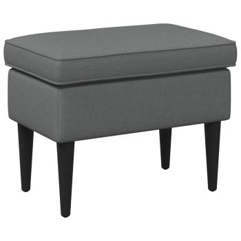 Hocker Dunkelgrau 55 x 35 x 41 cm Stoff