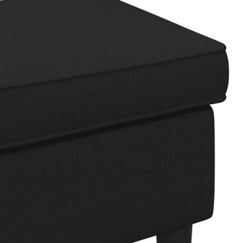 Hocker Schwarz 55 x 35 x 41 cm Stoff
