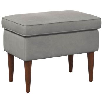 Hocker Hellgrau 55 x 35 x 41 cm Samt