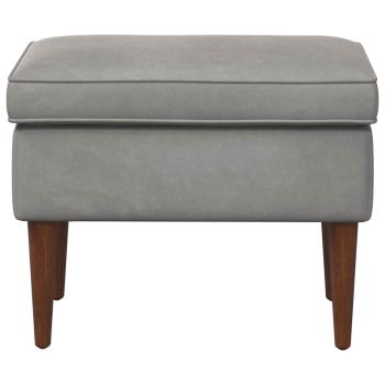 Hocker Hellgrau 55 x 35 x 41 cm Samt