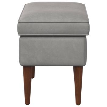 Hocker Hellgrau 55 x 35 x 41 cm Samt