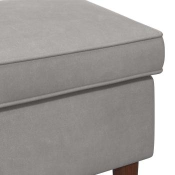 Hocker Hellgrau 55 x 35 x 41 cm Samt