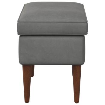 Hocker Dunkelgrau 55 x 35 x 41 cm Samt