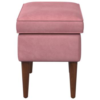 Hocker Rosa 55 x 35 x 41 cm Samt
