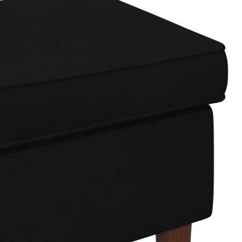Hocker Schwarz 55 x 35 x 41 cm Samt