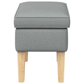 Hocker Hellgrau 55 x 35 x 41 cm Stoff