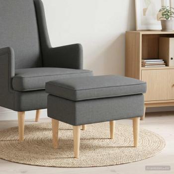 ARDEBO.de - Hocker Dunkelgrau 55 x 35 x 41 cm Stoff