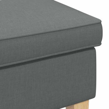 Hocker Dunkelgrau 55 x 35 x 41 cm Stoff