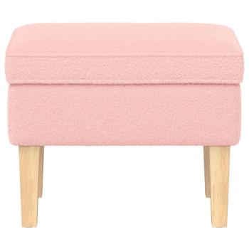 Hocker Rosa 55 x 35 x 41 cm Bouclé