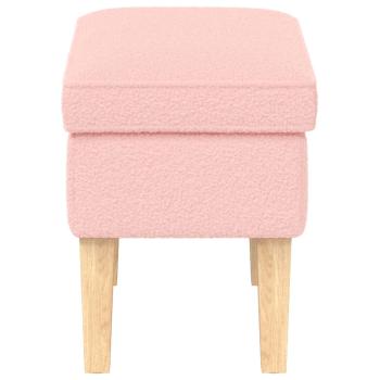 Hocker Rosa 55 x 35 x 41 cm Bouclé