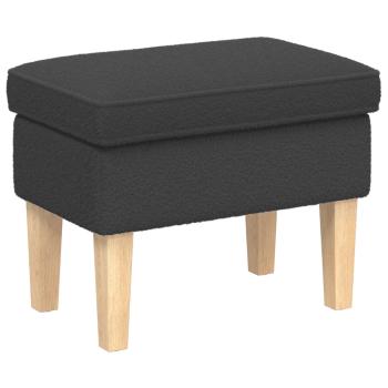 Hocker Dunkelgrau 55 x 35 x 41 cm Bouclé
