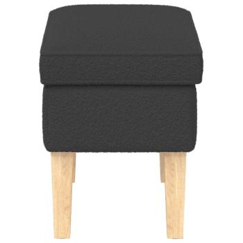Hocker Dunkelgrau 55 x 35 x 41 cm Bouclé