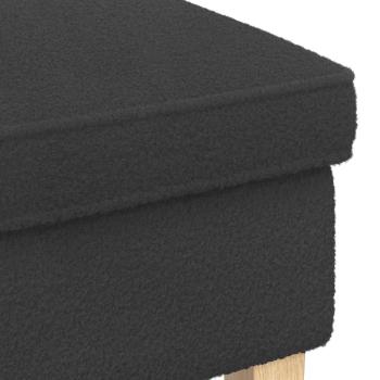 Hocker Dunkelgrau 55 x 35 x 41 cm Bouclé