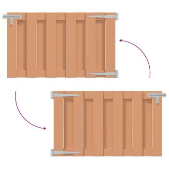 Gartentor 100 x 60 cm WPC und Aluminium Braun