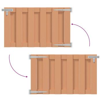 Gartentor 100 x 80 cm WPC und Aluminium Braun