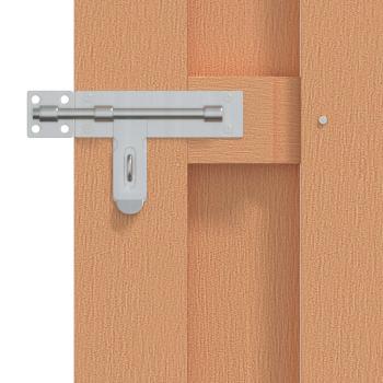Gartentor 100 x 100 cm WPC und Aluminium Braun