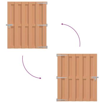 Gartentor 100 x 112 cm WPC und Aluminium Braun