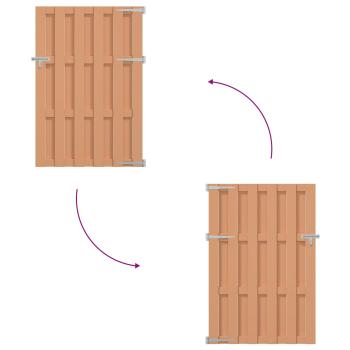 Gartentor 100 x 150 cm WPC und Aluminium Braun