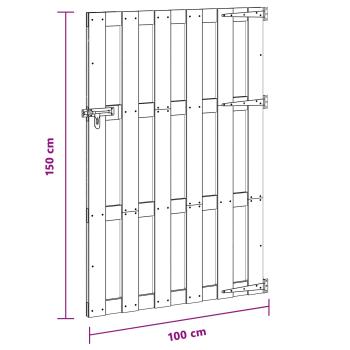 Gartentor 100 x 150 cm WPC und Aluminium Braun