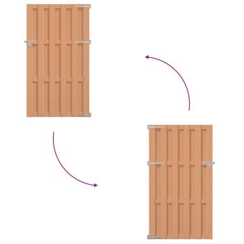 Gartentor 100 x 180 cm WPC und Aluminium Braun