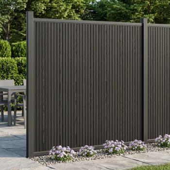 ARDEBO.de - Zaunelement WPC und Aluminium Schwarz
