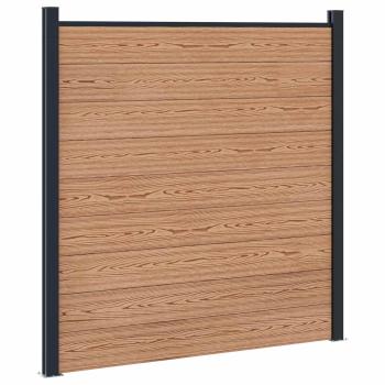 Zaunelement WPC und Aluminium Braun