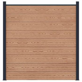 Zaunelement WPC und Aluminium Braun