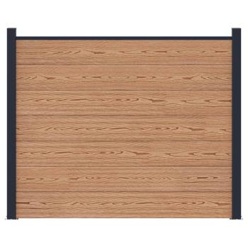 Zaunelement WPC und Aluminium Braun