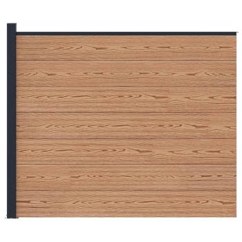 Zaunelement WPC und Aluminium Braun